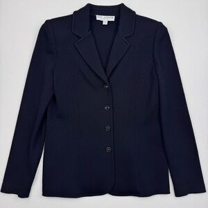 Vintage St. John Basics Black knit blazer size 2